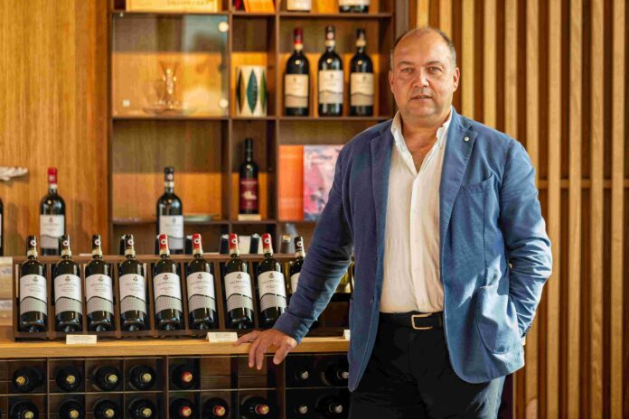 Alessandro Cellai con la linea Chianti Classico di Vallepicciola