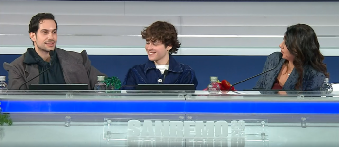 Mahmood, Settembre e Geppi Cucciari in conferenza stampa al Festival di Sanremo 2025